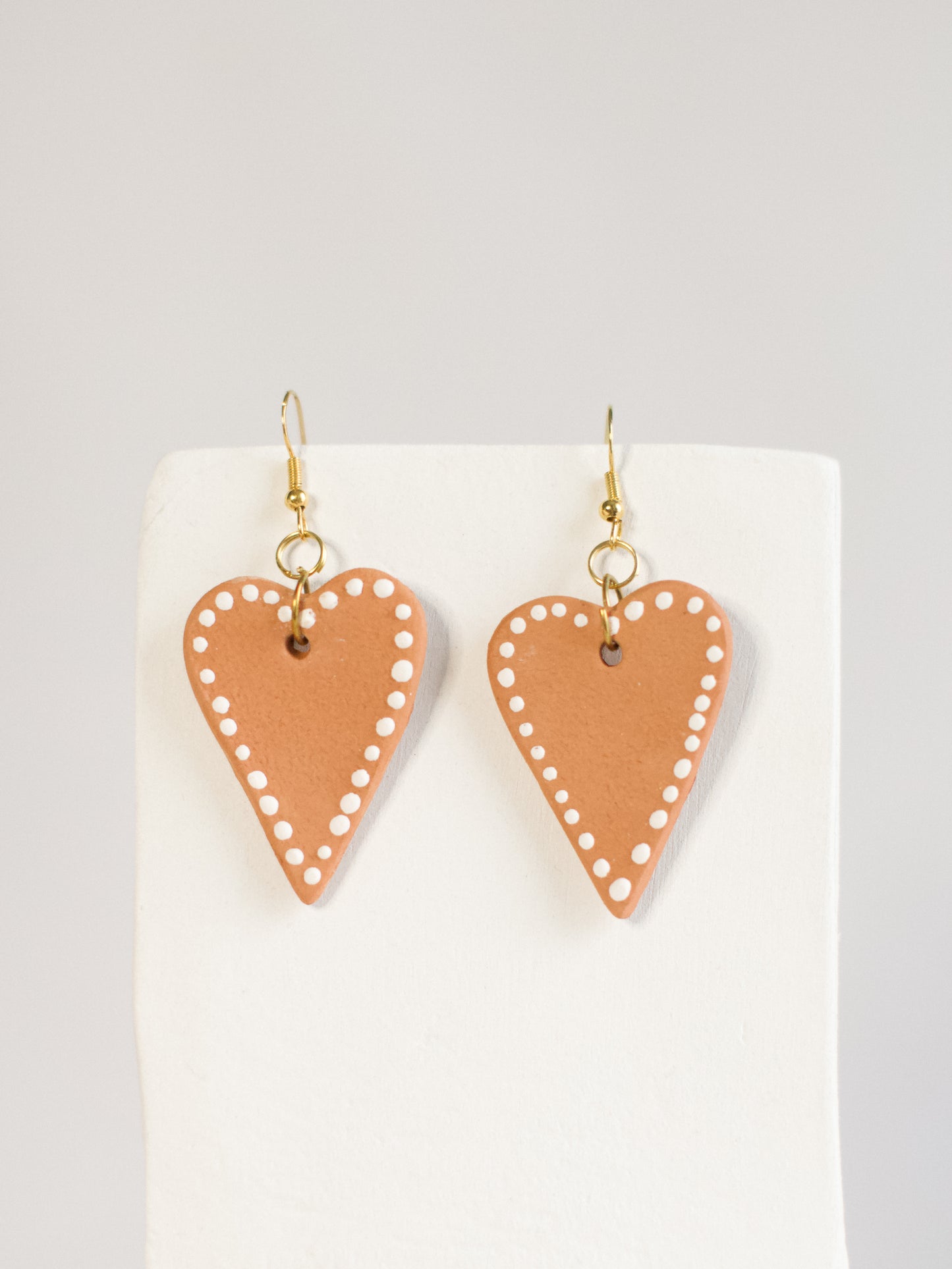 Keraamiset pipari korvakorut, sydän